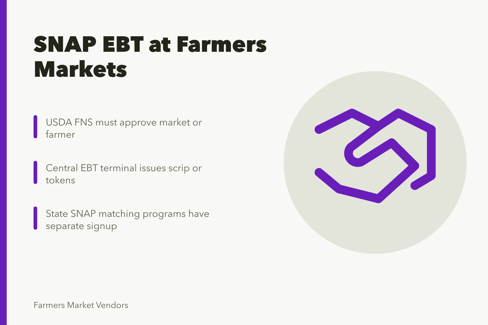 SNAP EBT card reader and tokens at a farmers market booth. How to Accept SNAP EBT at US Farmers Markets