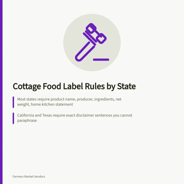 Cottage food label rules for farmers market vendors by state. How US Farmers Market Vendors Handle Cottage Food Labeling by State